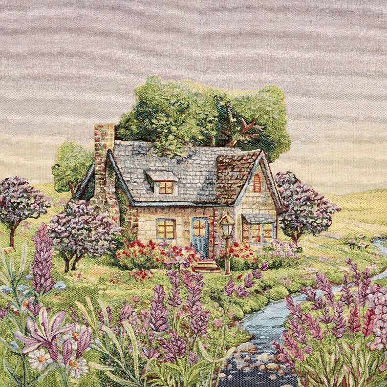 Painel decorativo Gobelina Casinha romântica – bege claro/lavanda,  image number 1