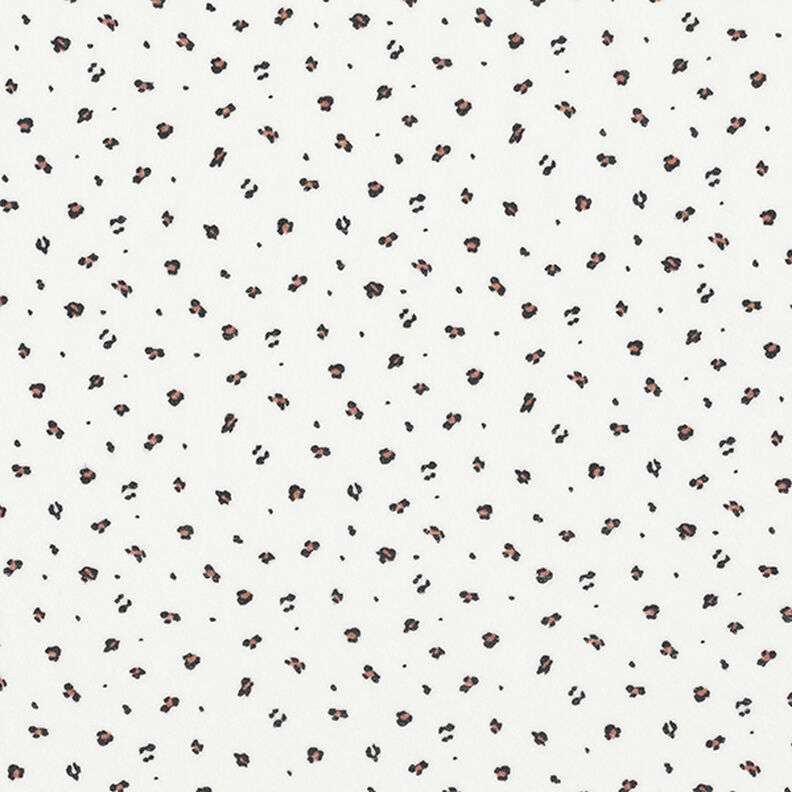 Tecido aveludado Nicki Pequeno padrão Leo – branco,  image number 1