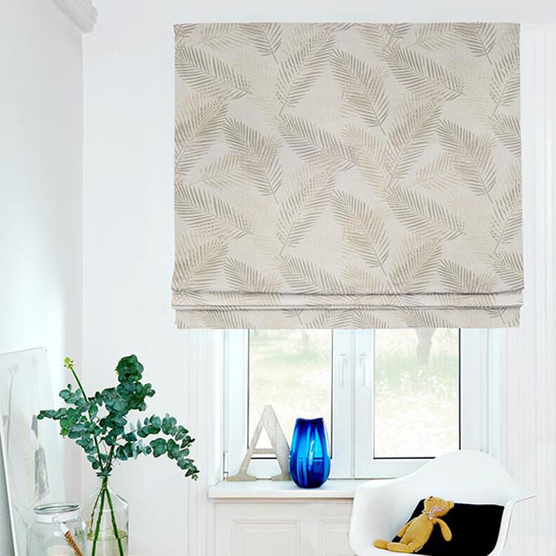 Tecido para efeito de escurecimento Folha de palmeira Metálico – beige/dourado,  image number 6