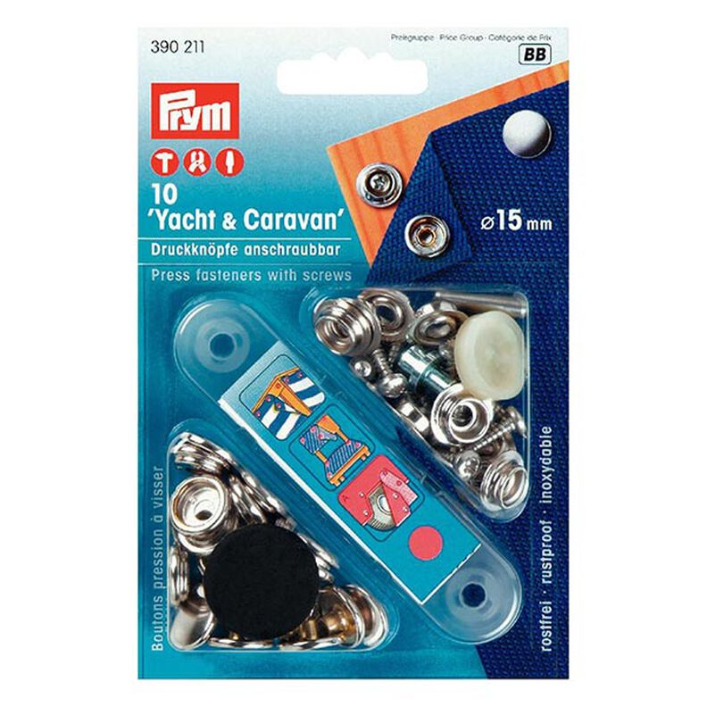 Botões de pressão Iates & Roulottes [Ø 15 mm] - prateado metálica| Prym,  image number 1