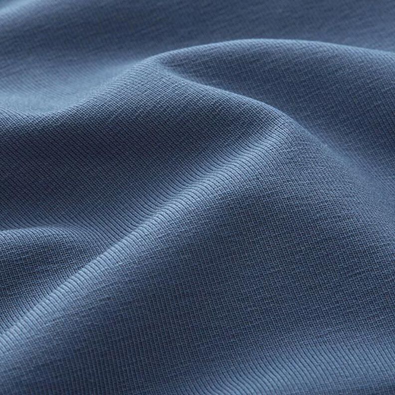 Jersey de algodão médio liso – azul ganga,  image number 4