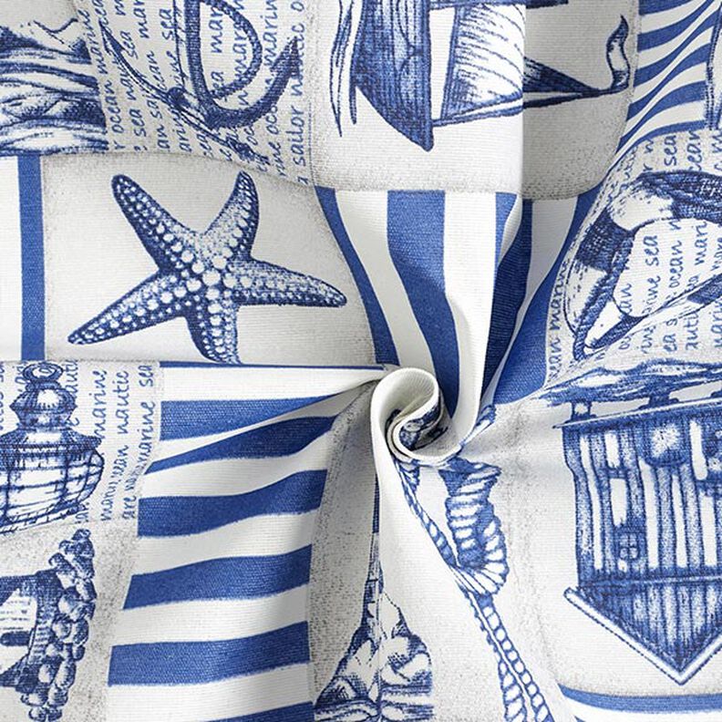 Algodão revestido Marítimo – azul aço/natural,  image number 3