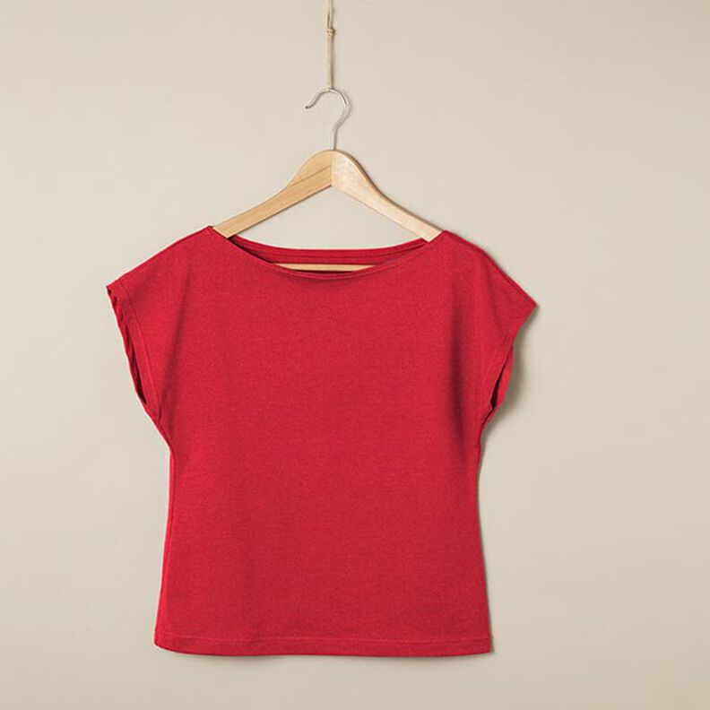 Jersey de algodão Médio Liso – vermelho,  image number 6