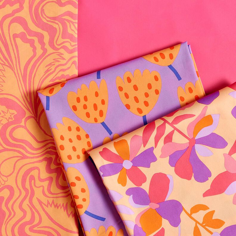 Cetim de algodão Cloverdale | Nerida Hansen – damasco/pink,  image number 5