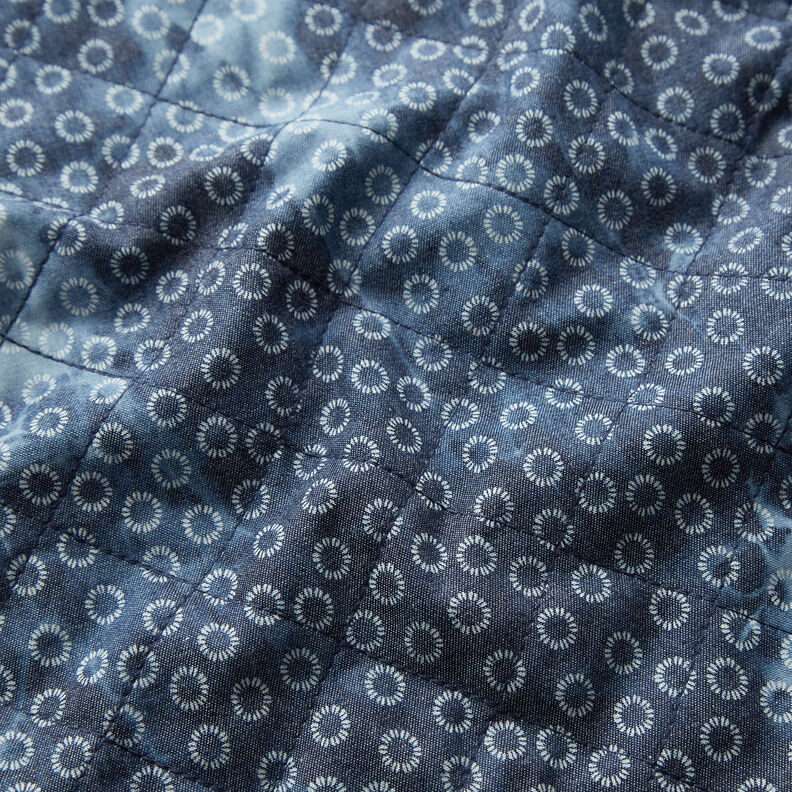 Tecido acolchoado Chambray Flor Batique – azul ganga,  image number 2