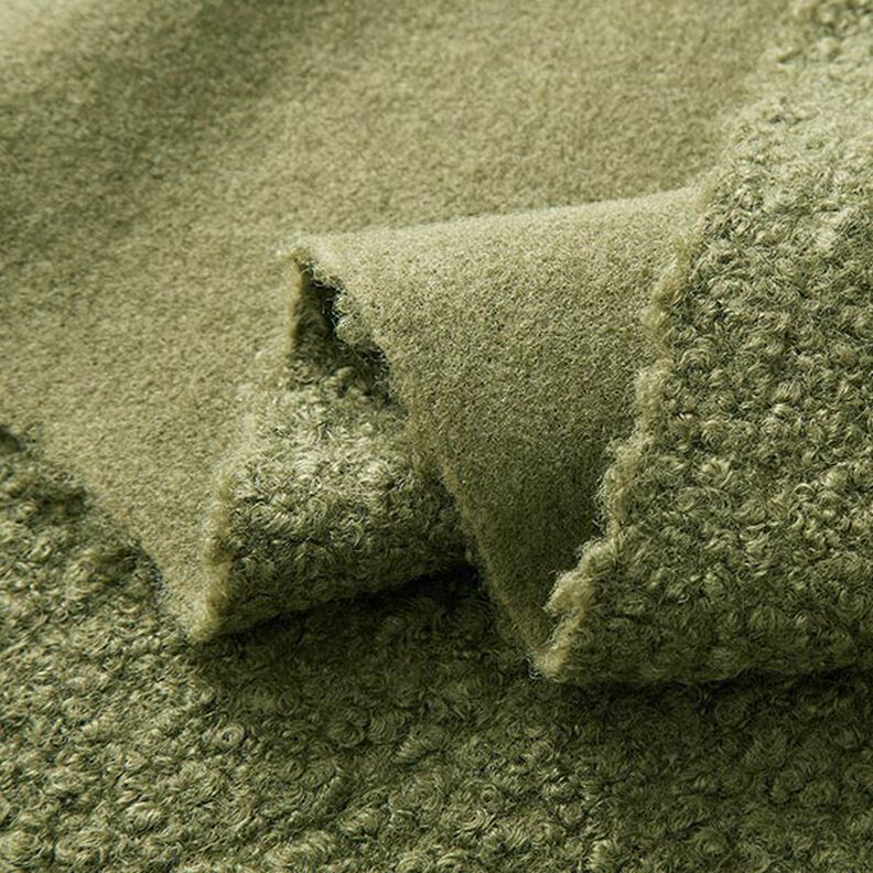 Bouclé de malha feltrada – oliva,  image number 3