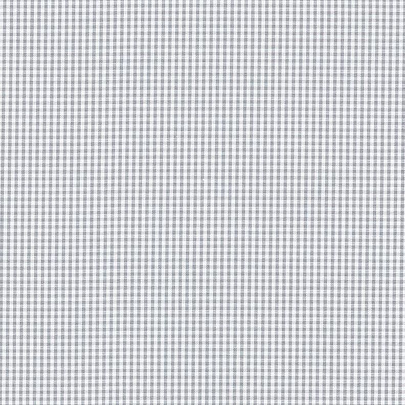 Tecido de algodão vichy – branco/cinzento,  image number 1