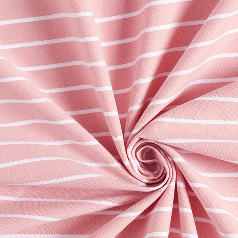 Viscose stretch com riscas brilhantes – rosa/branco,  image number 3
