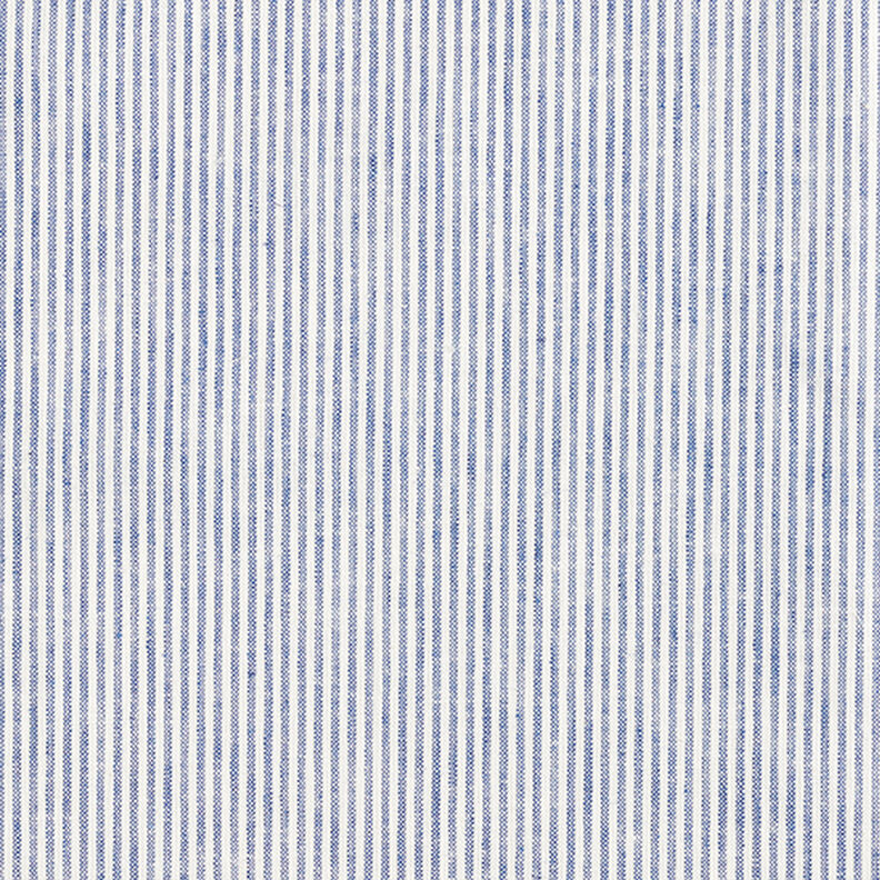 Mistura de linho e algodão Riscas estreitas – azul ganga/branco sujo,  image number 1