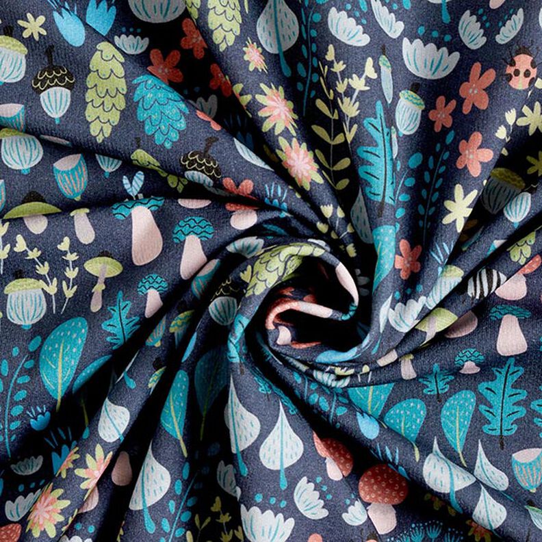 Sweatshirt cardada Plantas da floresta Impressão Digital – azul-marinho,  image number 4