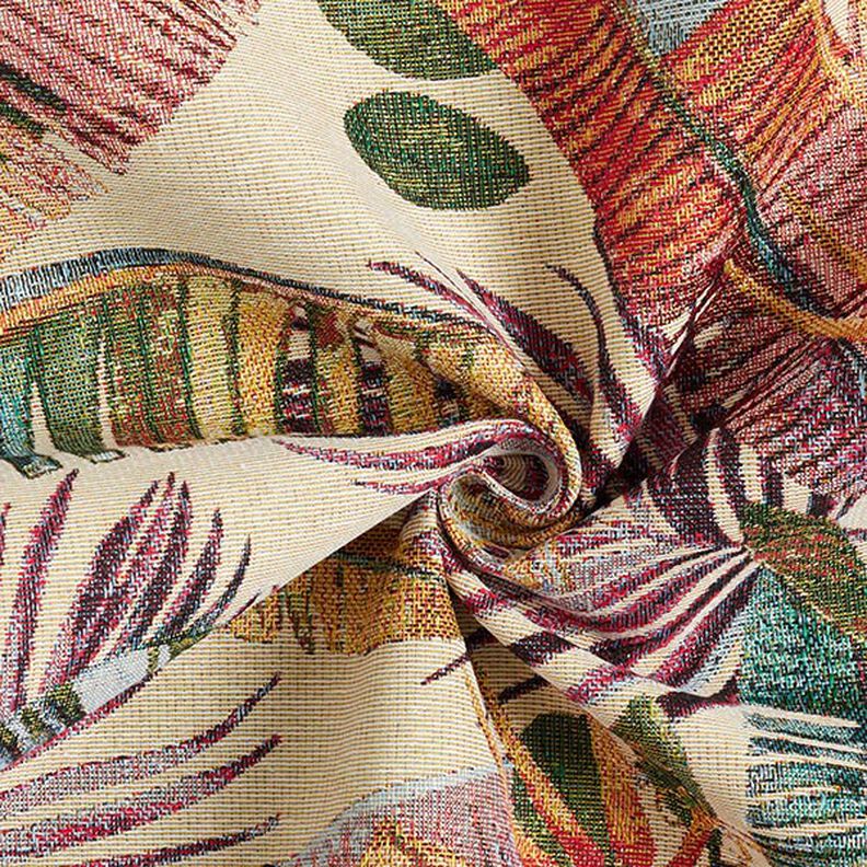 Tecido para decoração Gobelina Folha de palmeira – bege claro/oliva,  image number 3