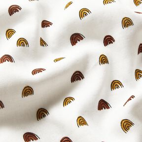 Musselina Pequenos arcos-íris, sedoso – marfim/amarelo-caril, 