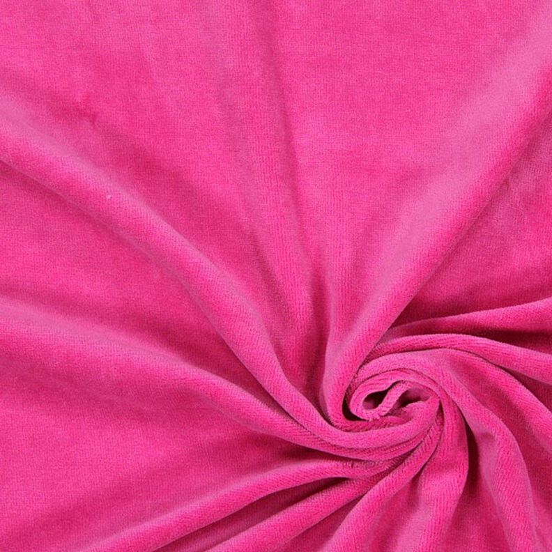 Tecido aveludado Nicki Liso – rosa intenso,  image number 1