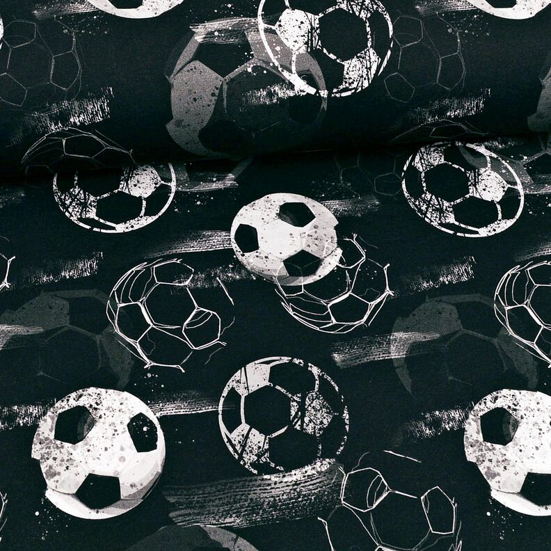 Jersey de algodão Bola de futebol Goals | Glitzerpüppi – preto/cinzento,  image number 2