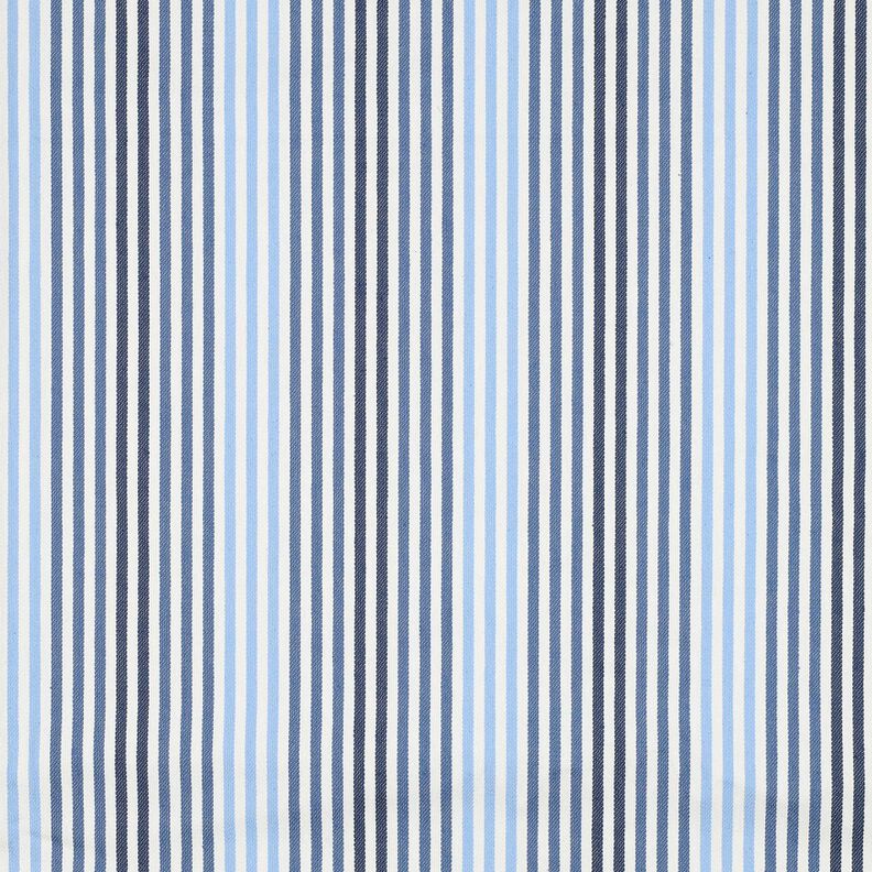 Denim Mistura de algodão riscas | Poppy Fabrics – azul ganga/branco sujo,  image number 1