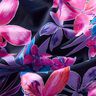 Tecido para fatos de banho Flores tropicais – azul-marinho/pink,  thumbnail number 2
