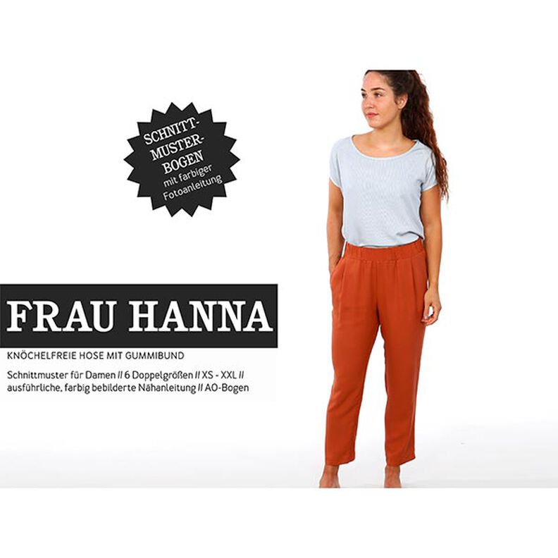 FRAU HANNA - Calças casuais com elástico, Studio Schnittreif | XS - XXL,  image number 1