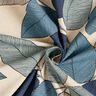 Tecido para decoração Meio linho Panamá Folhas grandes – azul/natural,  thumbnail number 3