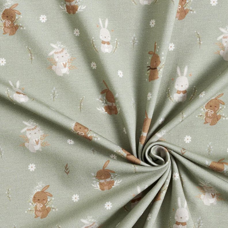 Jersey de algodão Coelhos giros Impressão Digital – verde amarelado,  image number 3