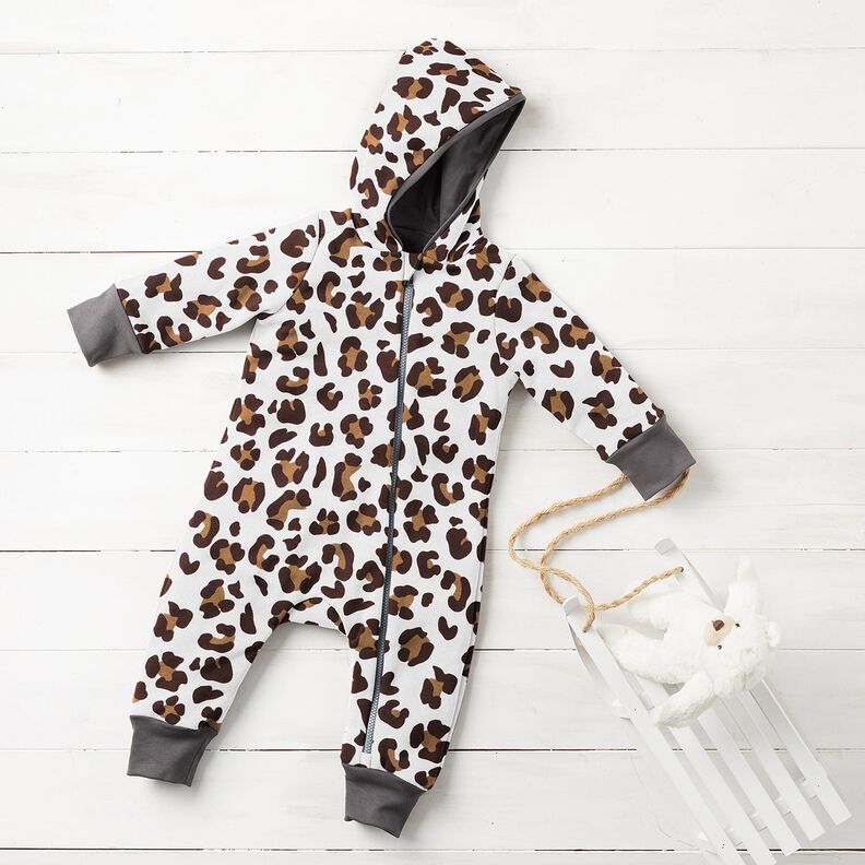 French Terry Impressão Digital – cor de areia,  image number 6