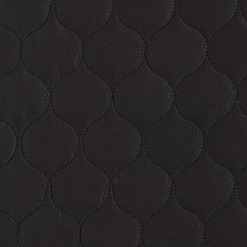 Tecido acolchoado Padrão circular – preto,  image number 1
