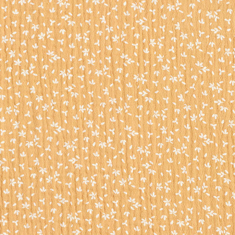 Musselina/ Tecido plissado duplo Pétalas – ouro velho,  image number 1