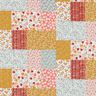 Tecido de algodão Cretone Look patchwork – branco/salmão,  thumbnail number 1