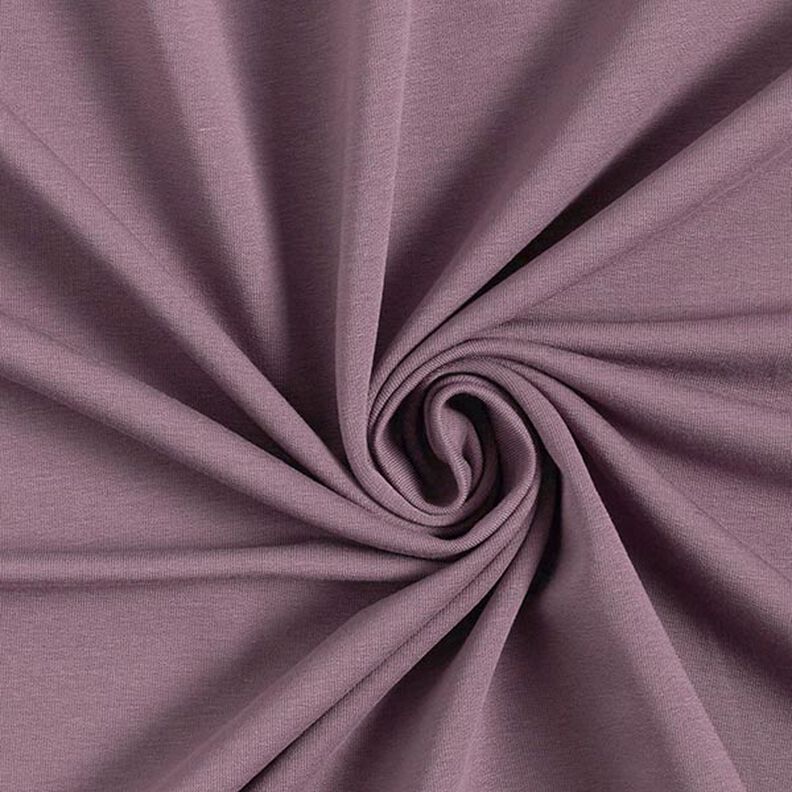 Terry francês simples liso – beringela,  image number 1