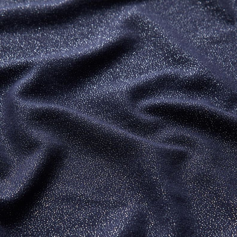 Jersey de viscose Brilho – azul-noite,  image number 2