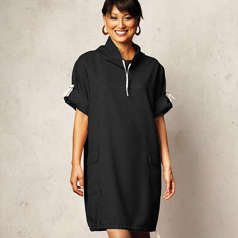 Tecido polar de algodão Liso – preto,  image number 7