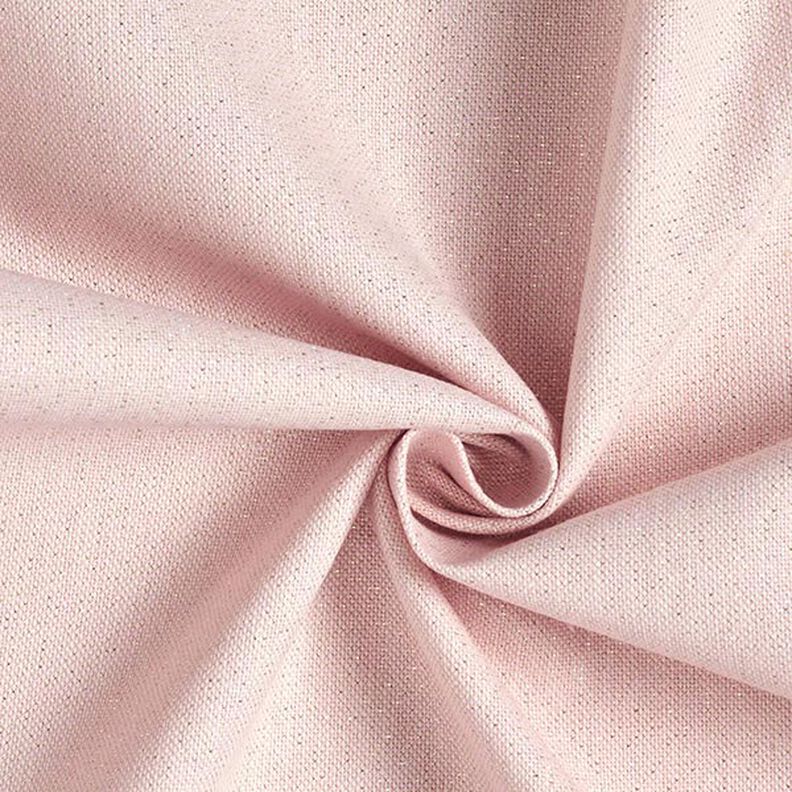 Tecido para decoração Meio linho Panamá Lurex – rosa,  image number 1
