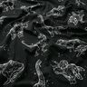 Jersey de algodão Contornos de dinossauro | Glitzerpüppi – preto/branco,  thumbnail number 1