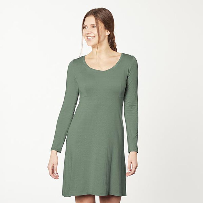 Jersey de algodão médio liso – verde-pinheiro,  image number 6