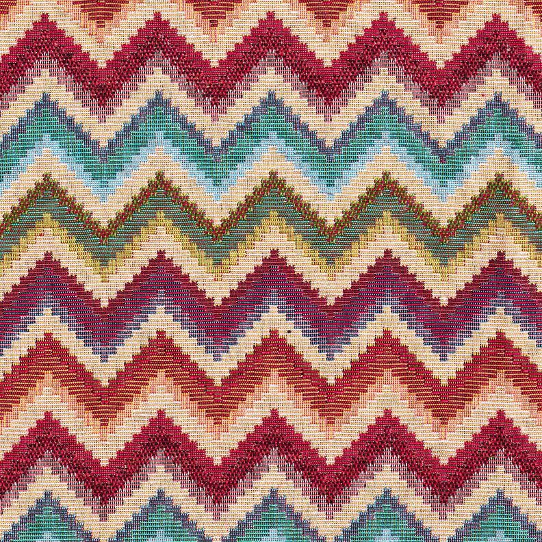 Tecido para decoração Gobelina Chevron – bege claro/carmin,  image number 1