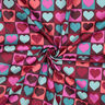 Popelina de algodão Corações Xadrez | Poppy Fabrics – bordeaux,  thumbnail number 3