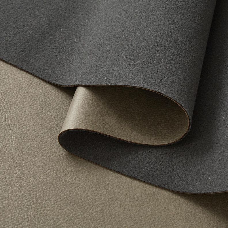 Tecido para estofos Aparência de couro estampado – cinzento,  image number 4