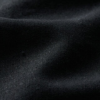 Mistura de linho e algodão Liso – preto, 