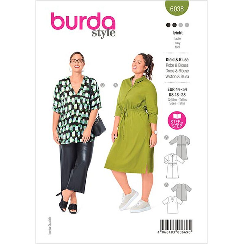 Sukienka / Bluzka, Burda 6038 | 44 - 54,  image number 1