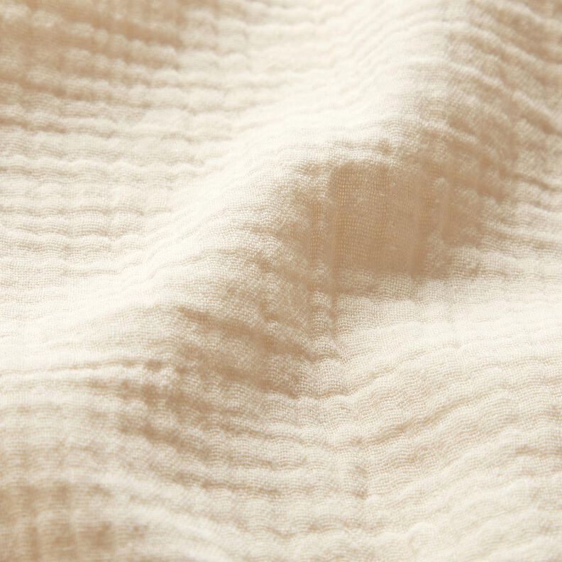 GOTS Musselina /Tecido plissado duplo, em cru | Tula – natural,  image number 2