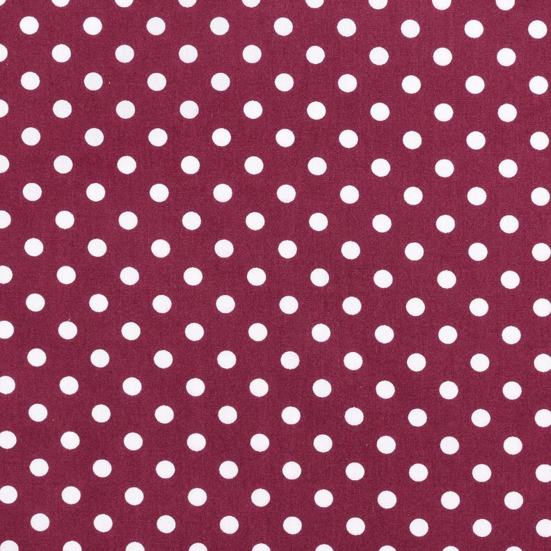 Popelina de algodão Polka Dots – bordô/branco,  image number 1