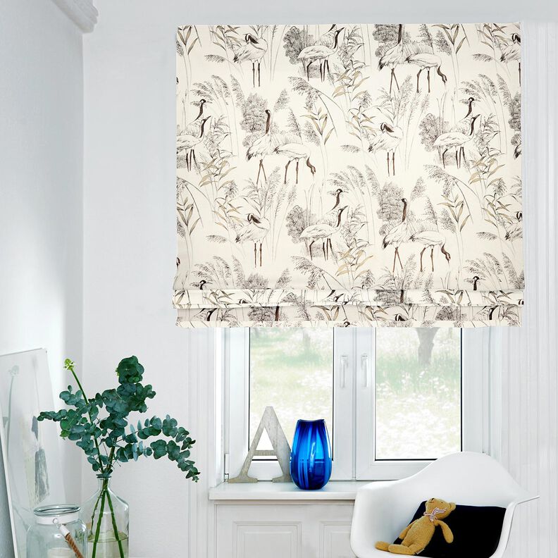 Tecido para decora&ccedil;&atilde;o Meio linho Panam&aacute; Grou &ndash; natural/preto,  image number 5