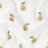 Musselina/ Tecido plissado duplo Pera Impressão Digital | Poppy Fabrics – branco/amarelo-azeitona,  thumbnail number 2