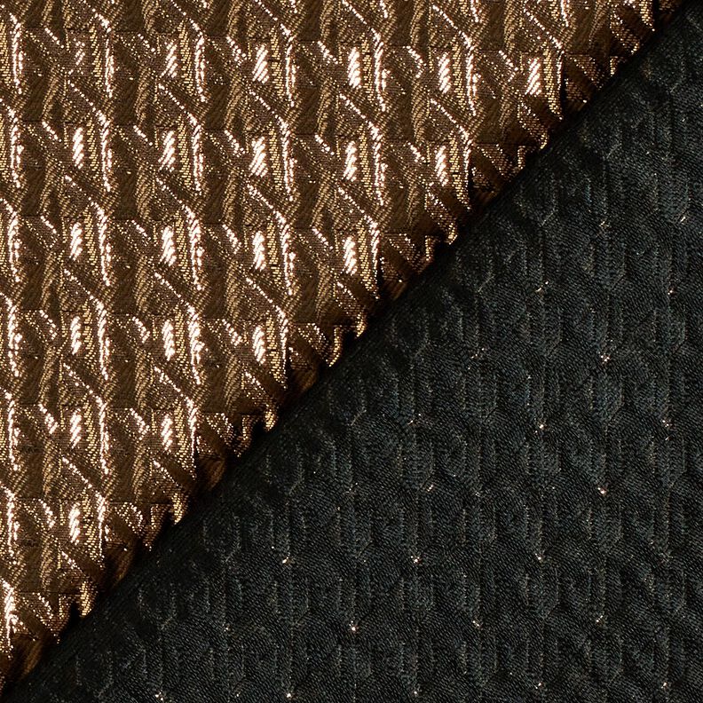 Cloqué Pied-de-poule brilhante – castanho médio,  image number 4