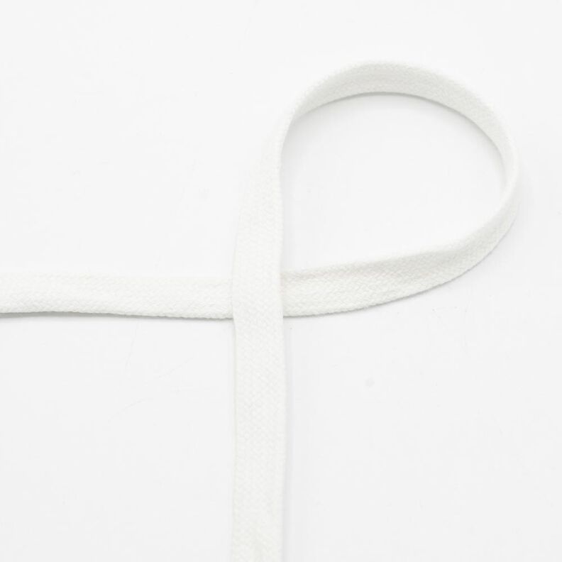 Cordão plano Camisola com capuz Algodão [15 mm] – branco,  image number 1