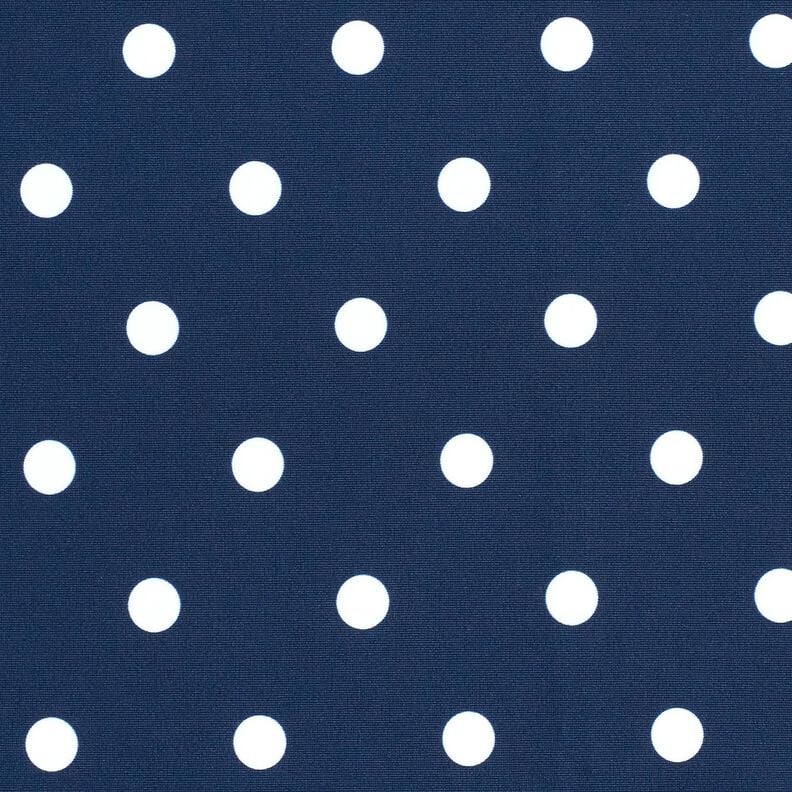 Tecido para fatos de banho Polkadots – azul-marinho/branco,  image number 1