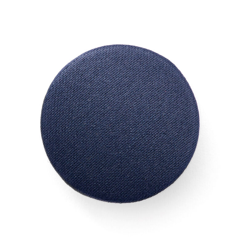 Botão forrado, Cetim Duchesse – azul ganga,  image number 1
