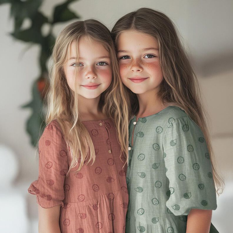 Musselina/ Tecido plissado duplo Ouriço | Poppy Fabrics – menta clara/verde escuro,  image number 5