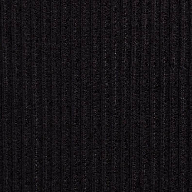 Jersey canelado Padrão tricotado – preto,  image number 1