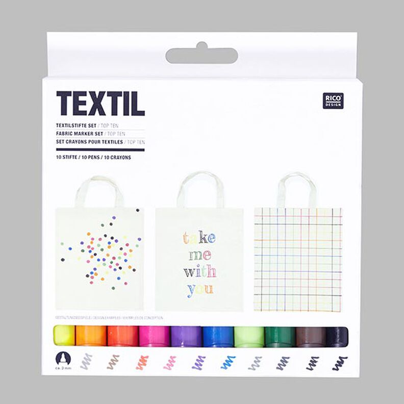 Conjunto de marcadores para têxteis «Top 10» | RICO DESIGN,  image number 1