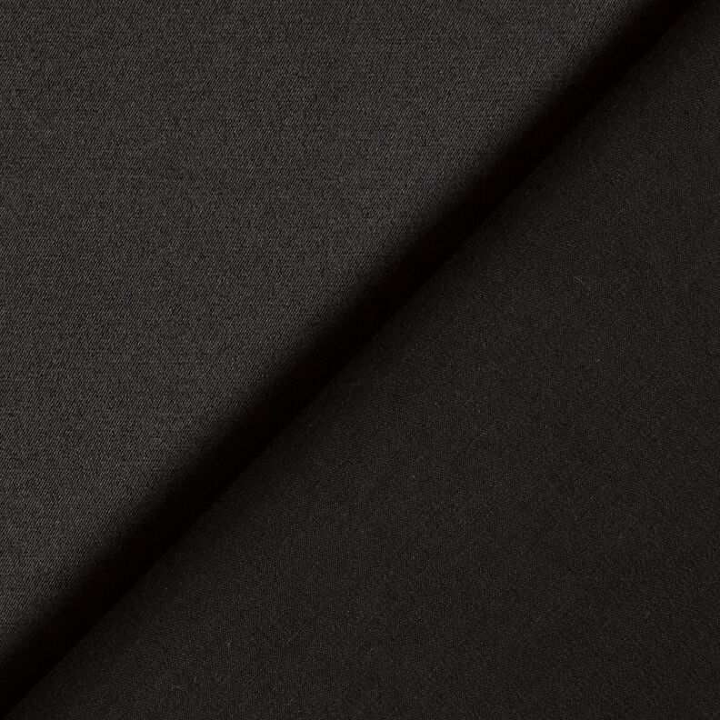 Mistura de algodão e cetim Liso – preto,  image number 3